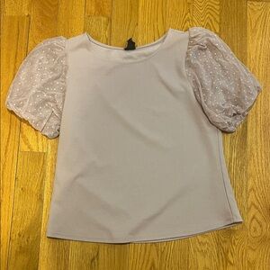 W5 Puff Sleeve Blouse in Soft Beige